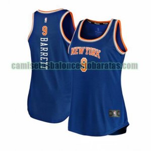 Camiseta Patrick Ewing 9 New York Knicks hardwood classics Azul Mujer