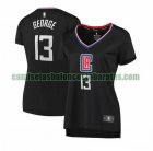 Camiseta Paul George 13 Los Angeles Clippers statement edition Negro Mujer