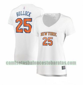 Camiseta Reggie Bullock 25 New York Knicks association edition Blanco Mujer