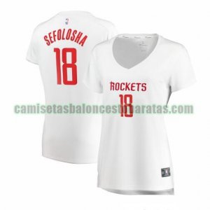 Camiseta Thabo Sefolosha 18 Houston Rockets association edition Blanco Mujer