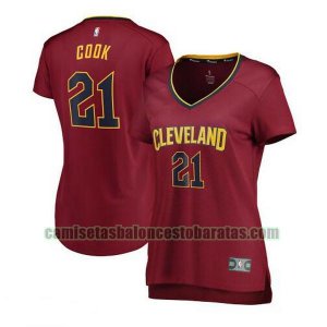 Camiseta Tyler Cook 21 Cleveland Cavaliers icon edition Rojo Mujer