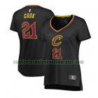 Camiseta Tyler Cook 21 Cleveland Cavaliers statement edition Negro Mujer