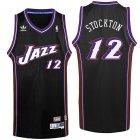 camiseta baloncesto utah jazz 2017 John Stockton 12 clasico negro