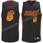 camiseta baloncesto LeBron James #6 miami heat vibe negro