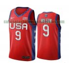 Camiseta A'ja Wilson 9 USA 2020 USA Olimpicos 2020 rojo Hombre
