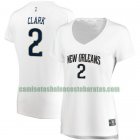 Camiseta Ian Clark 2 New Orleans Pelicans association edition Blanco Mujer