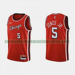 Camiseta JONES JR. 5 Chicago Bulls 2022 75 aniversario edición de la ciudad rojo Hombre