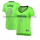 Camiseta Jeff Teague 0 Minnesota Timberwolves statement edition Verde Mujer