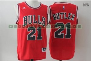 Camiseta Jimmy Butler 21 Chicago Bulls Baloncesto rojo Hombre