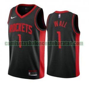 Camiseta John Wall 1 Houston Rockets 2020-21 Earned Edition Swingman negro Hombre