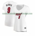 Camiseta Kelly Olynyk 9 Miami Heat association edition Blanco Mujer