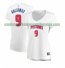 Camiseta Langston Galloway 9 Detroit Pistons association edition Blanco Mujer