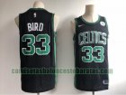 Camiseta Larry Bird 33 Boston Celtics Baloncesto Negro Hombre