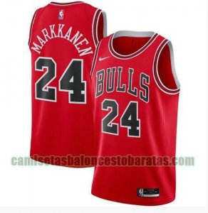 Camiseta Lauri Markkanen 24 Chicago Bulls 2020-21 Nike Icon Edition Swingman rojo Hombre