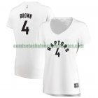 Camiseta Lorenzo Brown 4 Toronto Raptors association edition Blanco Mujer