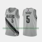 Camiseta Rodney Hood 5 Portland Trail Blazers 2020-21 Earned Edition gris Hombre