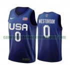 Camiseta Russell Westbrook 0 USA 2020 USA Olimpicos 2020 azul Hombre