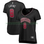 Camiseta Zach LaVine 8 Chicago Bulls statement edition Negro Mujer
