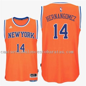 camiseta willy hernangomez 14 new york knicks 2016-2017 naranja