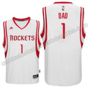 camisetas nba houston rockets 2016 con dad logo 1 blanca