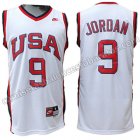camisetas de baloncesto michael jordan #9 nba usa 1984 blanca