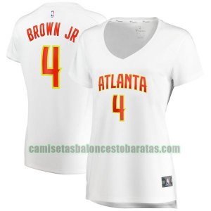 Camiseta Charlie Brown Jr 4 Atlanta Hawks association edition Blanco Mujer