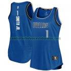 Camiseta Dennis Smith Jr 1 Dallas Mavericks icon edition Azul Mujer