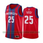 Camiseta Derrick Rose 25 Detroit Pistons 2019-20 City Edition Rojo Hombre