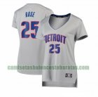 Camiseta Derrick Rose 25 Detroit Pistons statement edition Gris Mujer