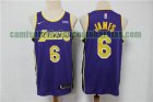 Camiseta JAMES 6 Los Angeles Lakers Edición de fans púrpura Hombre