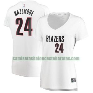 Camiseta Kent Bazemore 24 Portland Trail Blazers association edition Blanco Mujer