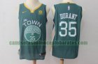 Camiseta Kevin Durant 35 Golden State Warriors Baloncesto Verde Hombre