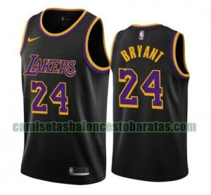 Camiseta Kobe Bryant 24 Los Angeles Lakers 2020-21 Earned Edition Swingman negro Hombre