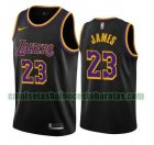 Camiseta LeBron James 23 Los Angeles Lakers 2020-21 Earned Edition Swingman negro Hombre