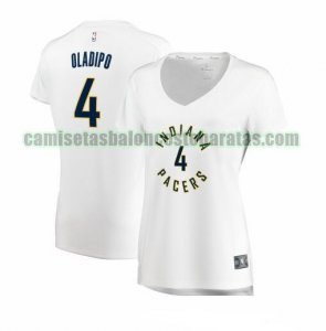 Camiseta Victor Oladipo 4 Indiana Pacers association edition Blanco Mujer