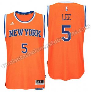 camiseta courtney lee 5 new york knicks 2016 naranja