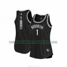 Camiseta D'Angelo Russell 1 Brooklyn Nets clasico Negro Mujer