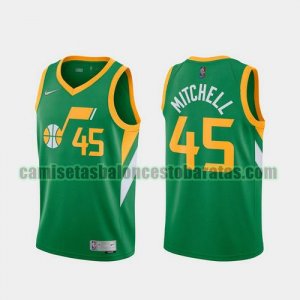 Camiseta Donovan Mitchell 45 Utah Jazz 2020-21 Earned Edition verde Hombre