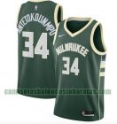 Camiseta Giannis Antetokounmpo 34 Milwaukee Bucks 2020-21 Icon Edition Swingman verde Hombre