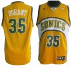 Camiseta NBA Kevin Durant 35 Seattle SuperSonics Retro Amarillo
