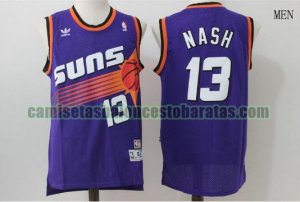 Camiseta Steve John Nash 13 Phoenix Suns Baloncesto Púrpura Hombre