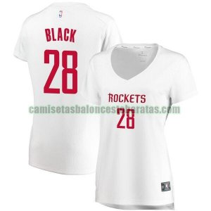 Camiseta Tarik Black 28 Houston Rockets association edition Blanco Mujer