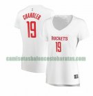 Camiseta Tyson Chandler 19 Houston Rockets association edition Blanco Mujer
