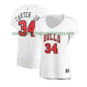 Camiseta Wendell Carter Jr. 34 Chicago Bulls association edition Blanco Mujer