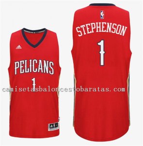 camiseta lance stephenson 1 new orleans pelicans 2016-2017 roja