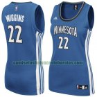 Camiseta Andrew Wiggin 22 Minnesota Timberwolves Réplica Azul Mujer