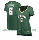 Camiseta Eric Bledsoe 6 Milwaukee Bucks icon edition Verde Mujer