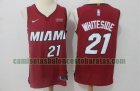 Camiseta Hassan Whiteside 21 Miami Heat Baloncesto rojo Hombre