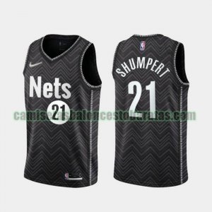 Camiseta Iman Shumpert 21 Brooklyn Nets 2020-21 Earned Edition negro Hombre