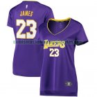 Camiseta LeBron James 23 Los Angeles Lakers 2017-2018 statement edition Púrpura Mujer